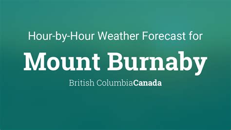 burnaby hourly weather forecast.